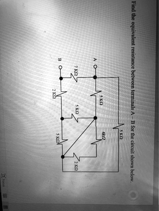 Find the equivalent resistance between terminals A - B for...