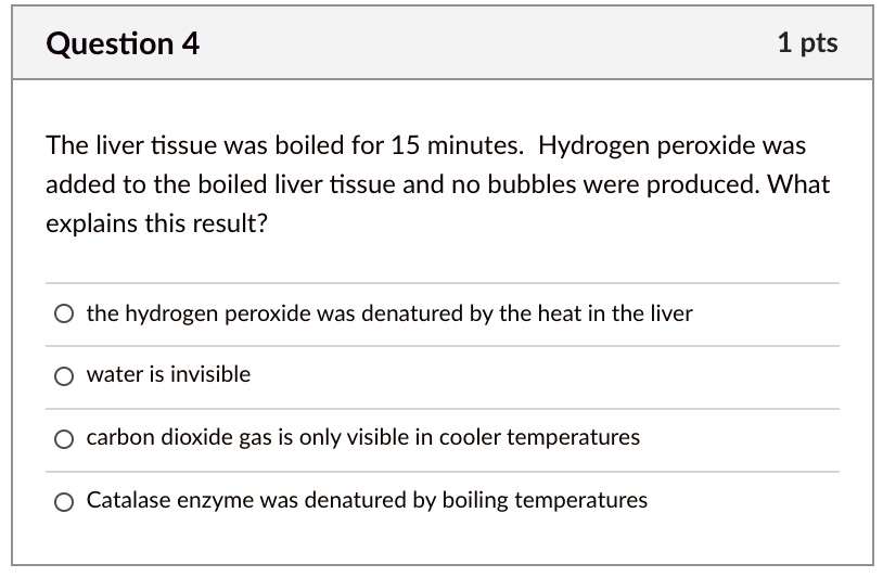 why does liver react with hydrogen peroxide