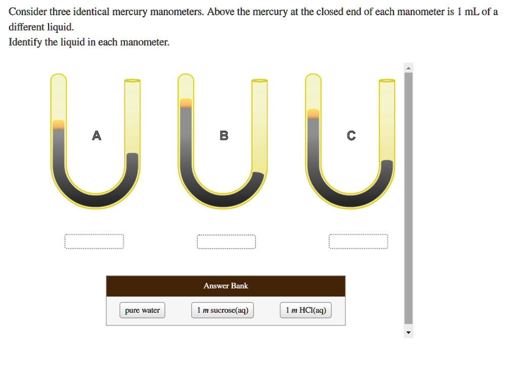Consider three identical mercury manometers_ Above th… SolvedLib