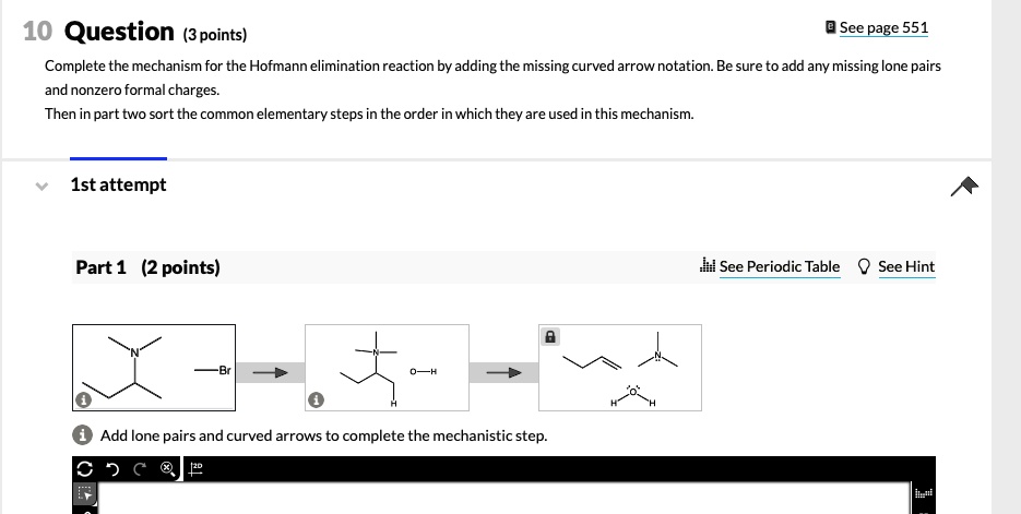 10 question see page 551 3 points complete the mechanism for the ...