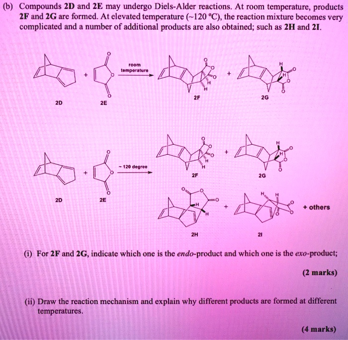 SOLVED: (b) Compounds ZD And ZE May Undergo Diels-Alder Reactions At ...