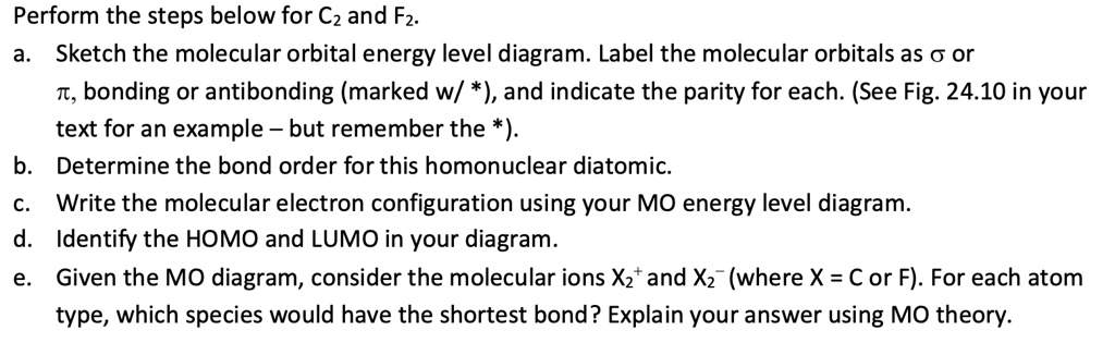perform the steps below for cz and fz sketch the molecular orbital ...