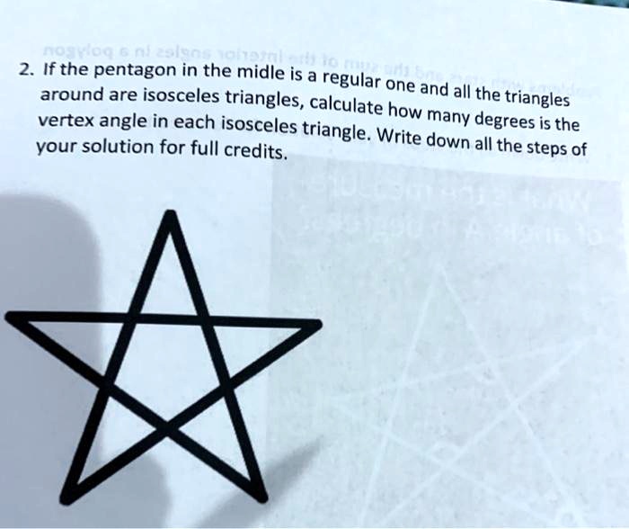 SOLVED 2. If the pentagon in the midle is a regular around are