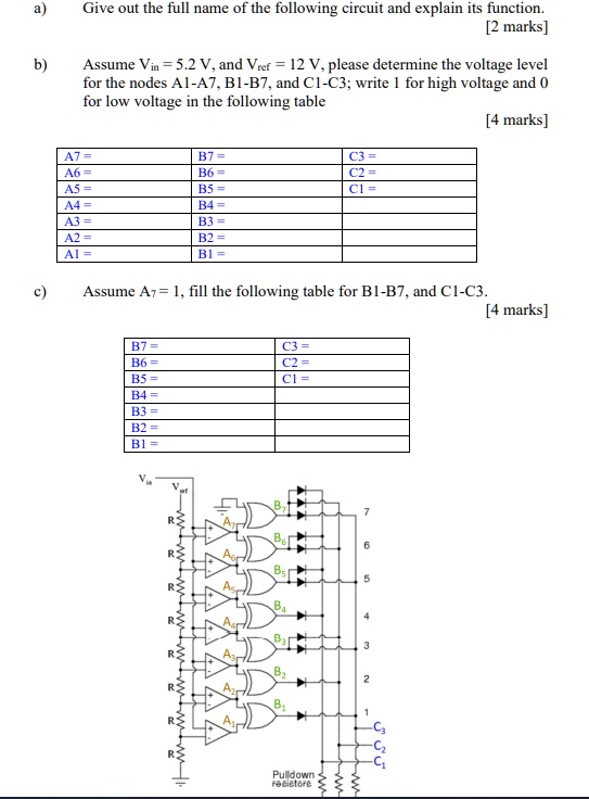 SOLVED: a) Give out the full name of the following circuit and explain ...