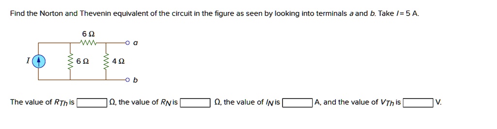 SOLVED: Find the Norton and Thevenin equivalent of the circuit in the ...