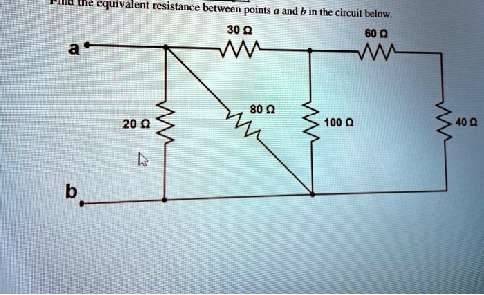SOLVED: Calculate the equivalent resistance between points a and b in ...
