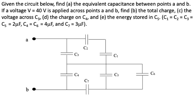 SOLVED: Given the circuit below, find (a) the equivalent capacitance ...