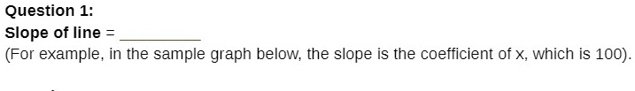SOLVED: 'Question 1: Slope of line (For example; in the sample graph ...