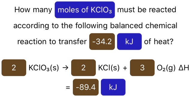 how many moles of kcio3 must be reacted according to the following