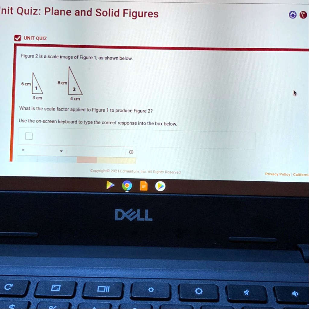 Figure 2 is a scaled image of Figure 1, as shown below. What is the ...