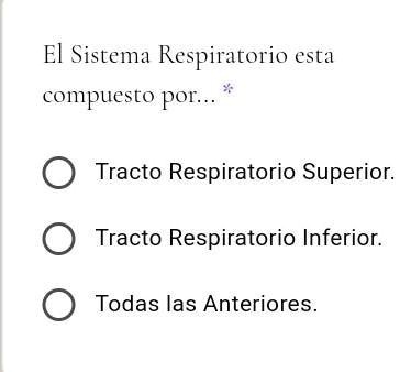 SOLVED: ayudaaaa plis doy puntos El Sistema Respiratorio esta compuesto ...