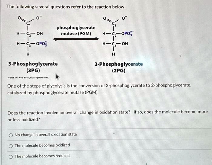 SOLVED: The following several questions refer to the reaction below ...