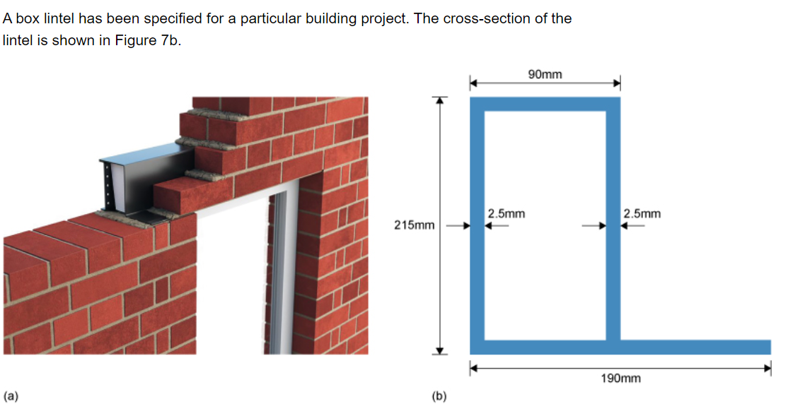 SOLVED A box lintel has been specified for a particular building