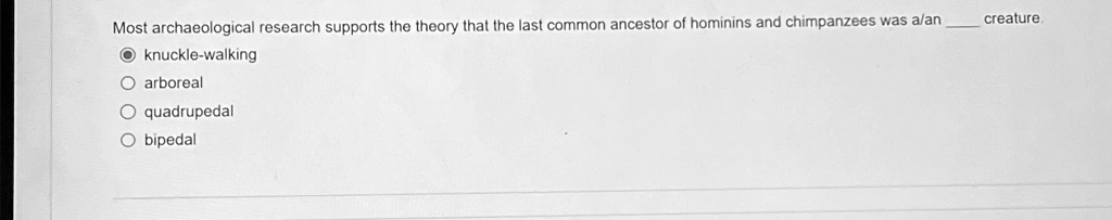 SOLVED: Most archaeological research supports the theory that the last