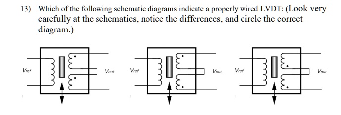 SOLVED: 13) Which of the following schematic diagrams indicate a