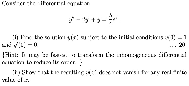 Consider the differential equation 5 y 2y y find the...