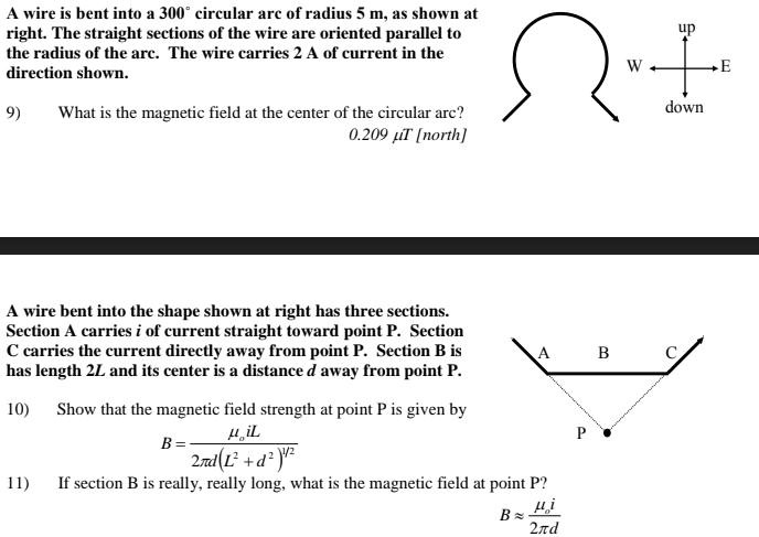 SOLVED: Wire Is Bent Into 300' Circular Arc Of Radius 5 M; As Shown At ...