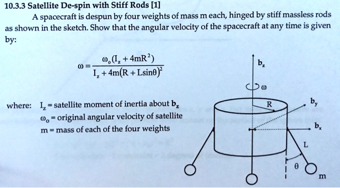 10.3.3 Satellite De-spin with Stiff Rods [1] A spacecraft is despun by ...