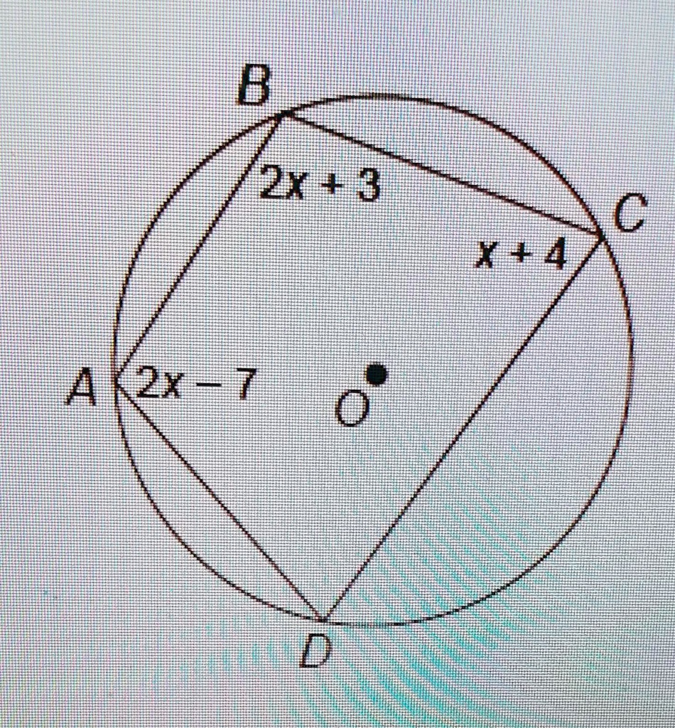 Solved Quadrilateral Abcd Is Inscribed In Circle O What Is M∠b Enter Your Answer In The Box 5336