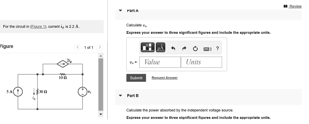 solved-part-a-for-the-circuit-in-figure-1-the-current-is-2-2-a