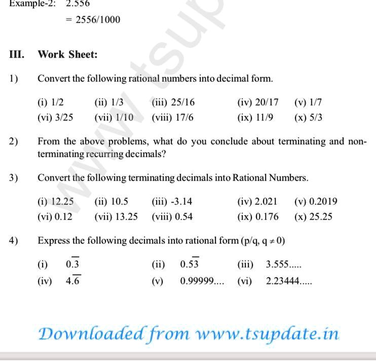 Terminating Decimal Example