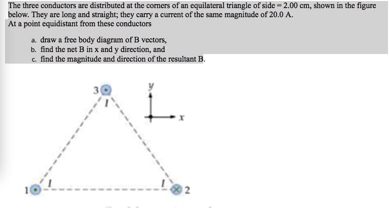 SOLVED: The Threc Conductors Are Distributed At The Corners Of An ...