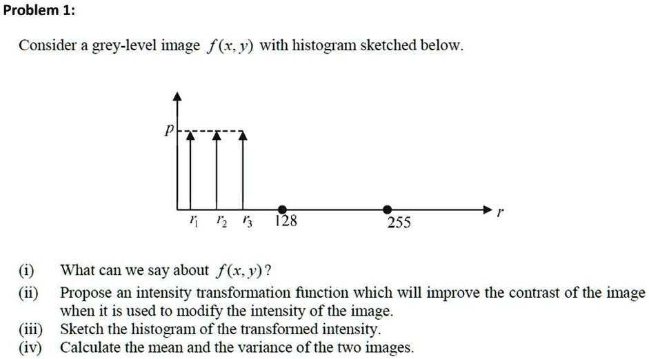 [GET ANSWER] Problem 1: Consider a grey-level image f(x, y) with ...
