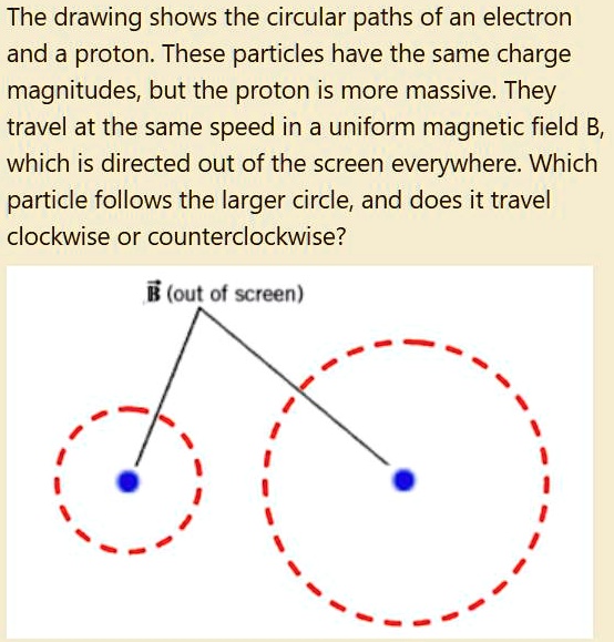 SOLVED The Drawing Shows Circular Paths Of An Electron And A 