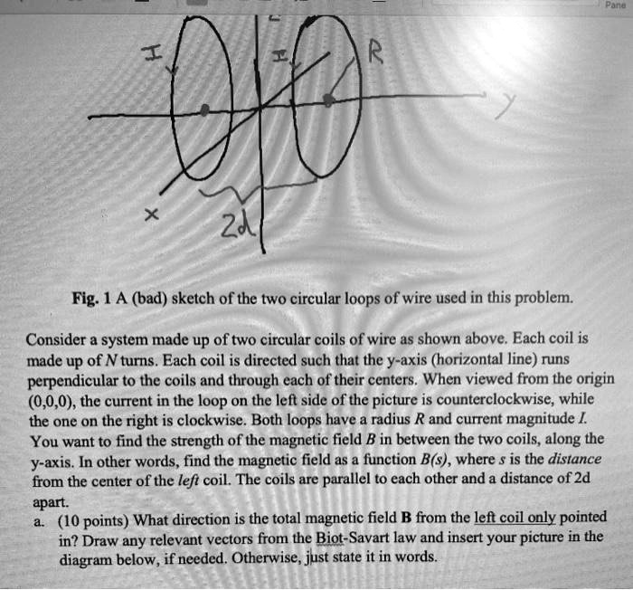 SOLVED: R Yz Fig: 1 A (bad) Sketch Of The Two Circular Loops Of Wire ...