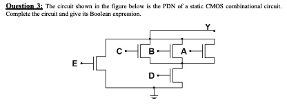 SOLVED: Question 3: The Circuit Shown In The Figure Below Is The PDN Of ...