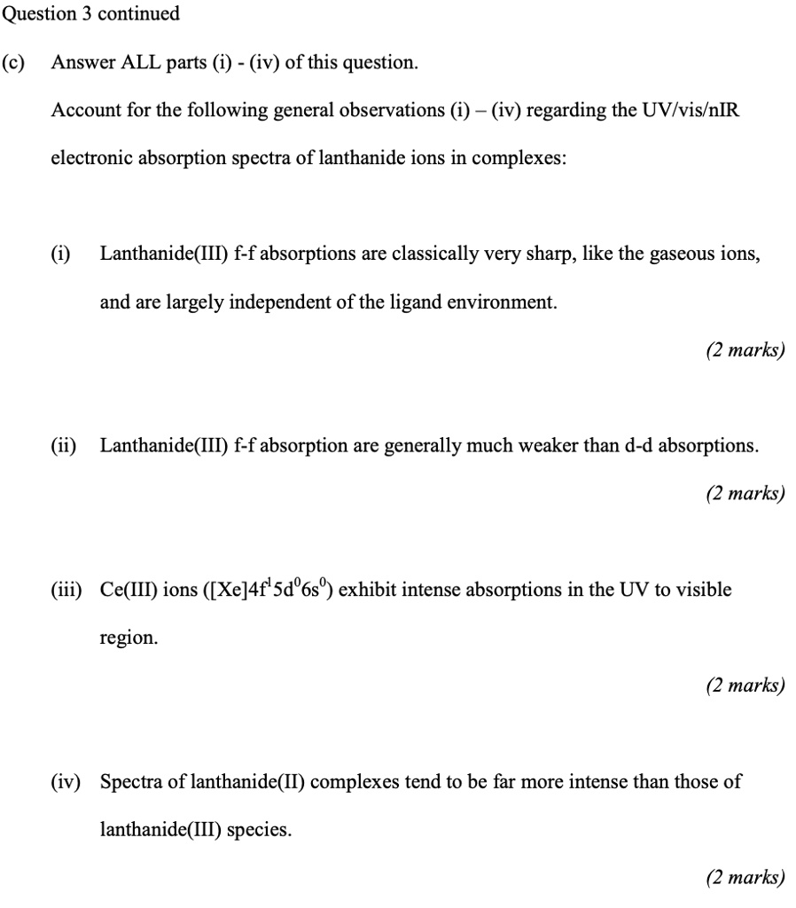 SOLVEDQuestion 3 continued (c) Answer ALL parts (iv) of this question
