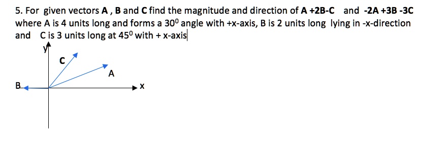 SOLVED: 5. For given vectors A_ B and C find the magnitude and ...