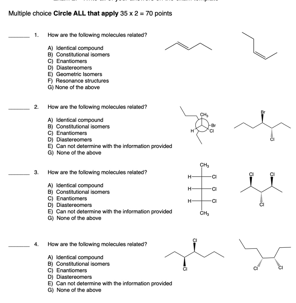 SOLVED: Multiple Choice Circle ALL That Apply 35 X 2 = 70 Points How ...