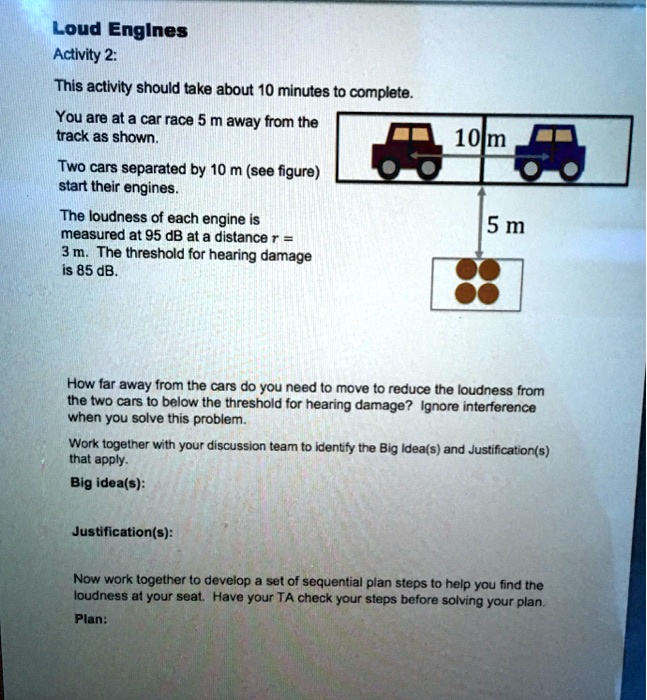 SOLVED Loud Engines Activity 2 This activity should take about 10