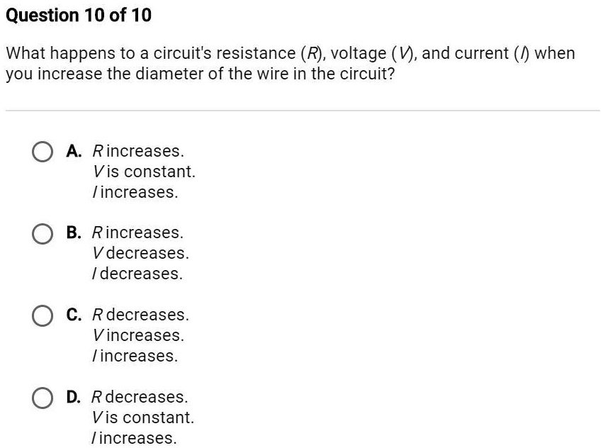 SOLVED What Happens To A Circuit's Resistance, Voltage, And Current SOLVED What Happens To A Circuit's Resistance, Voltage, And Current
