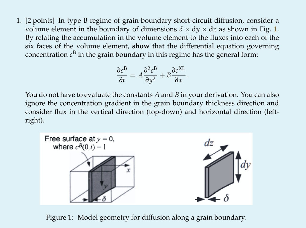 1. [2 points] In type B regime of grain-boundary short-circuit ...