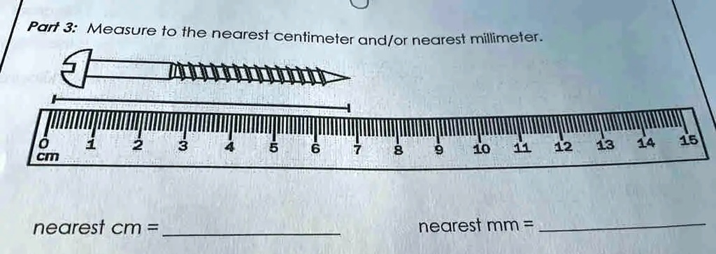 Measuring to the nearest cm and mm 