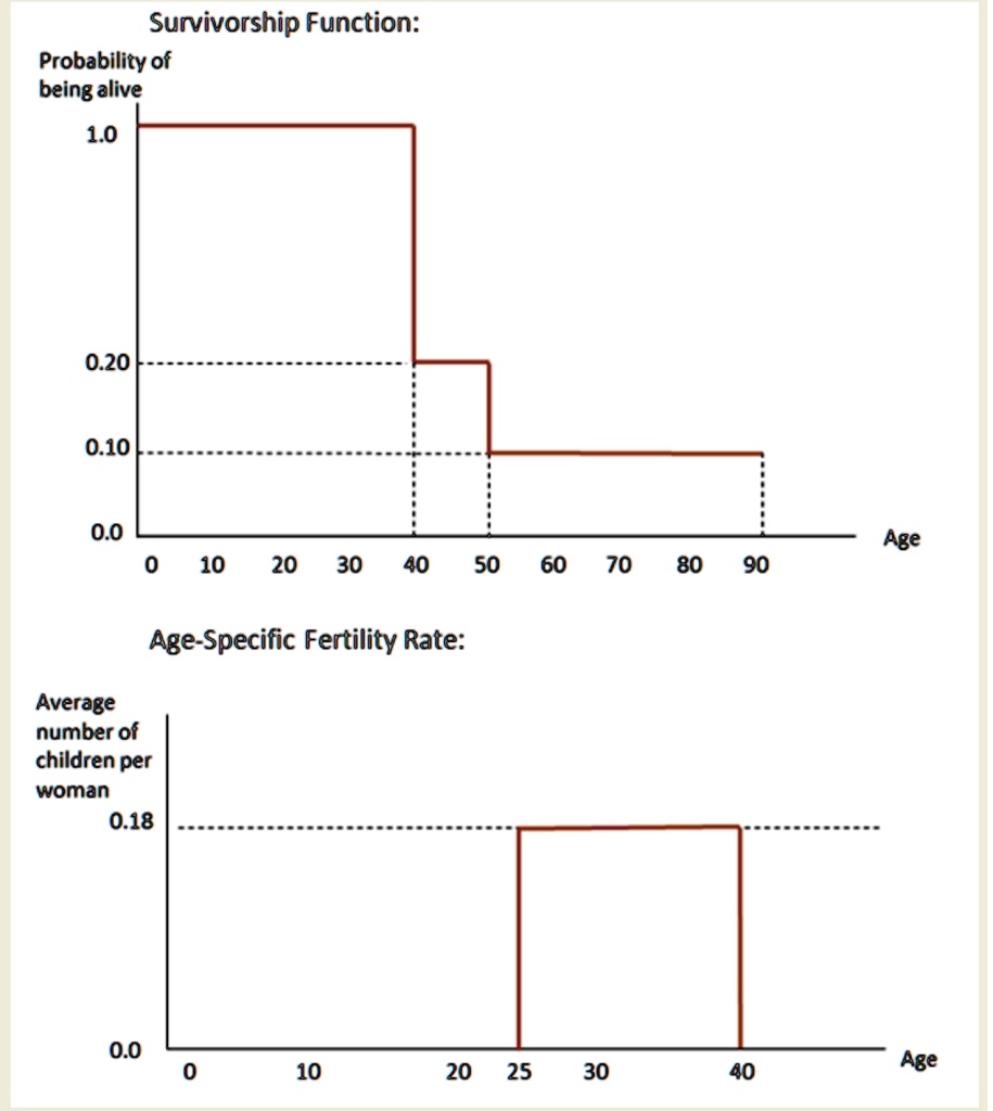 SOLVED Consider the above charts. a) Calculate life expectancy at