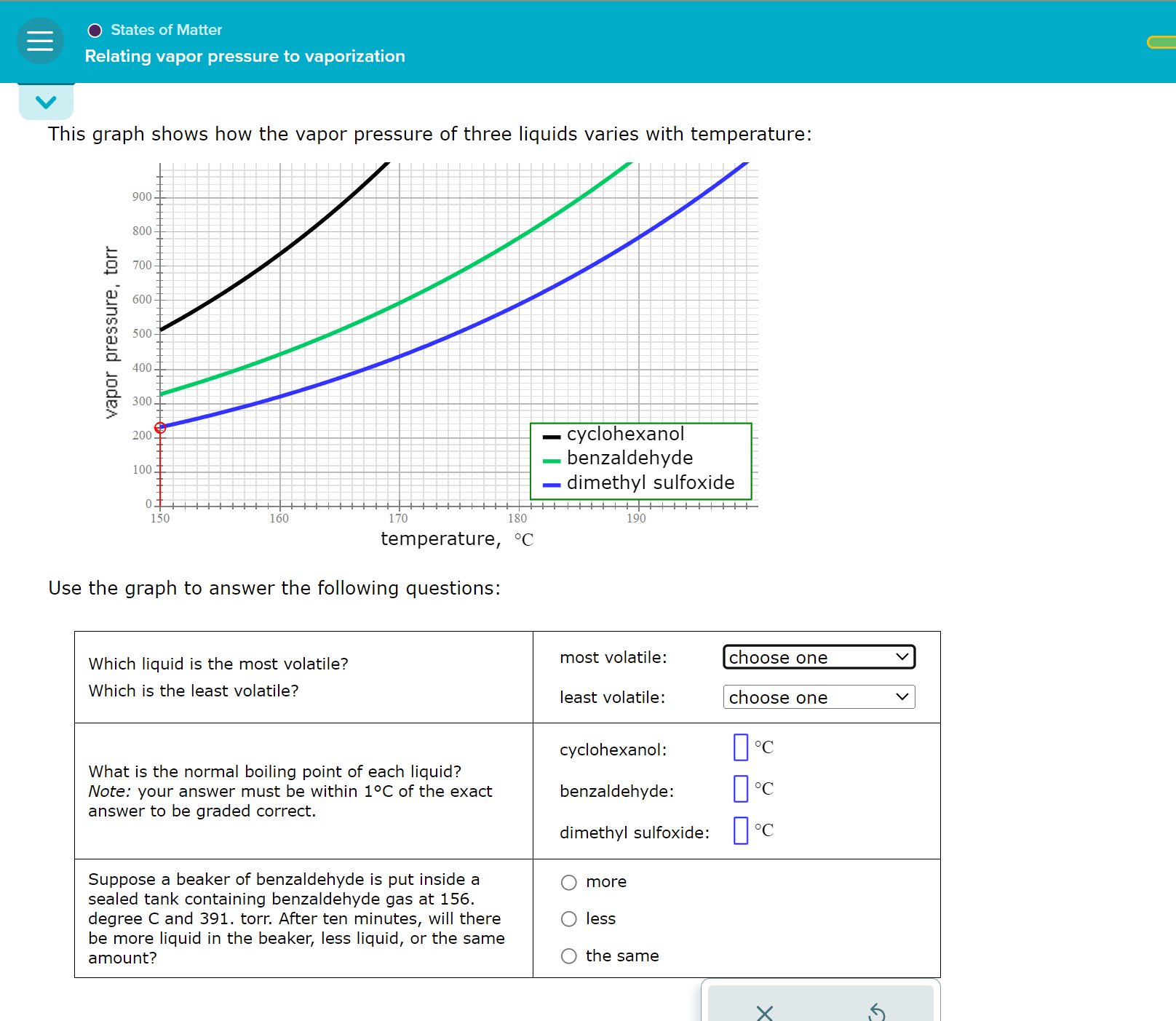 SOLVED: States Of Matter Relating Vapor Pressure To Vaporization This ...