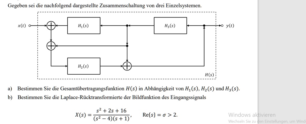 SOLVED: The Interconnection Of Three Individual Systems Shown Below Is ...