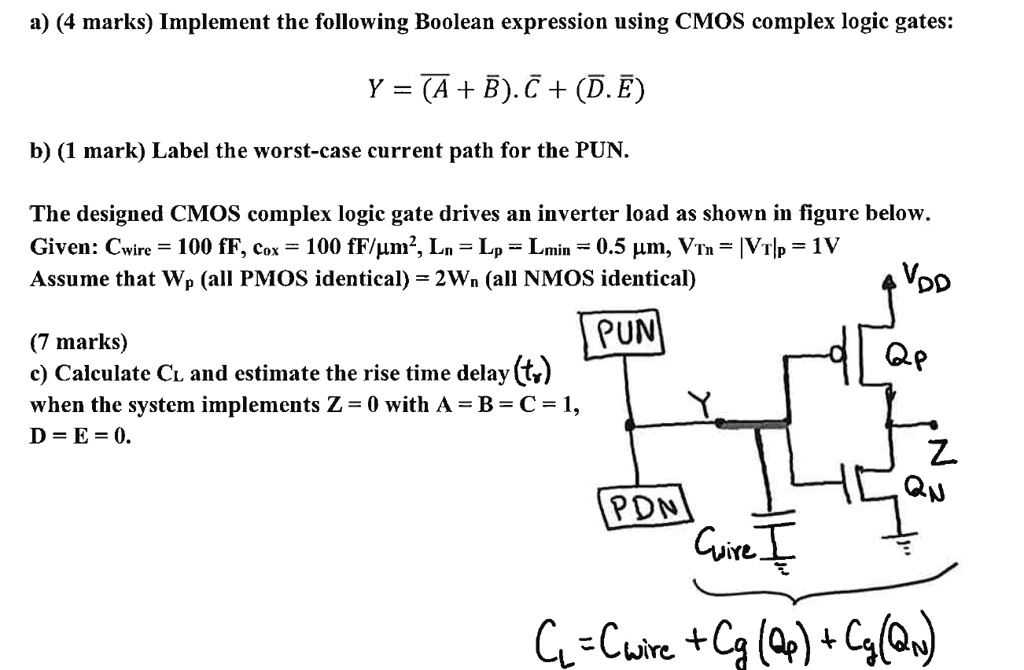 SOLVED: A) (4 Marks) Implement The Following Boolean Expression Using ...