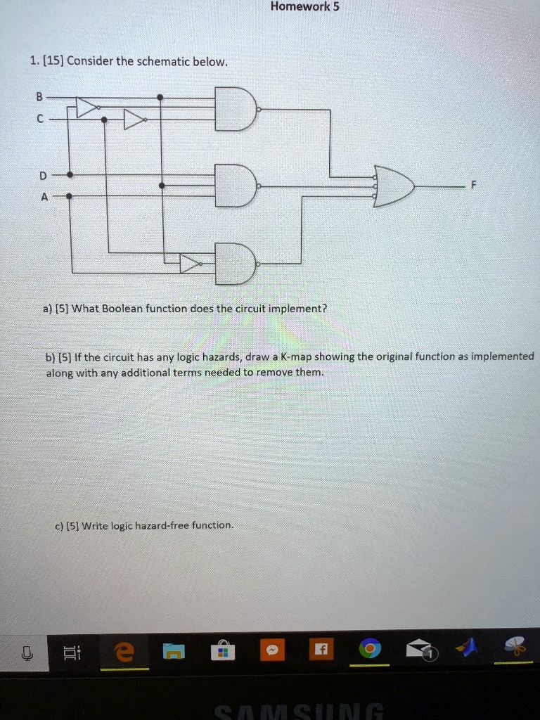 SOLVED: Homework 5 1. [15] Consider the schematic below. a) [5] What ...