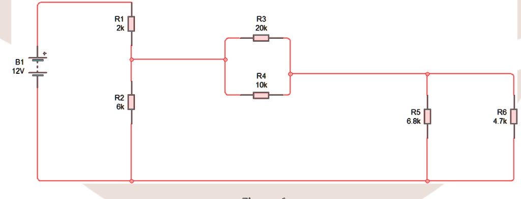 B1
12V
R1
2k
R3
20k
R2
6k
R4
10k
R5
6.8k
R6
4.7k