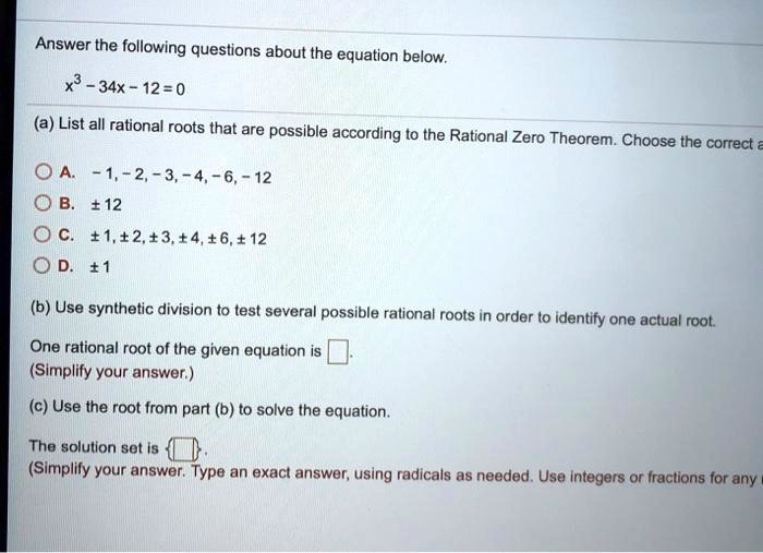 Solved Question 34 3 pt Which of the following is an