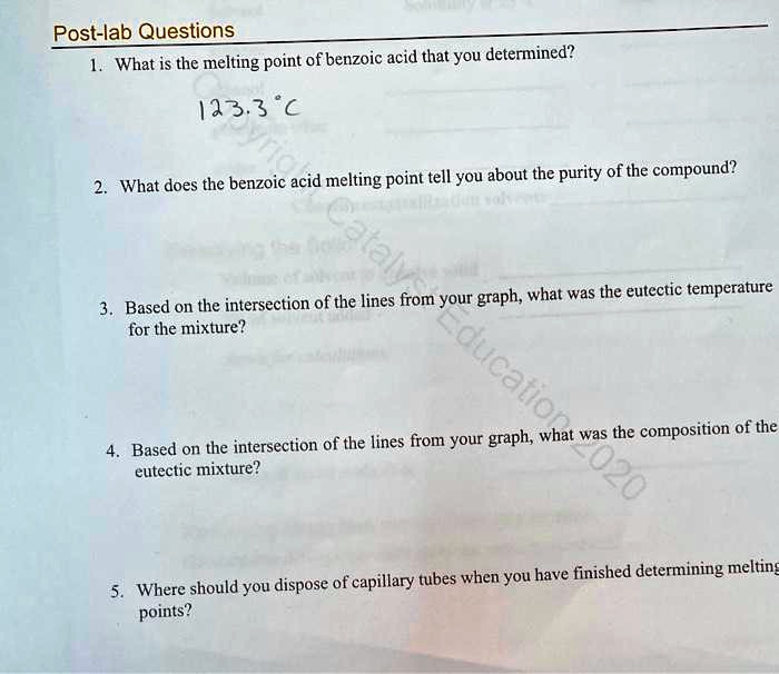 solved-post-lab-questions-1-what-is-the-melting-point-of-benzoic