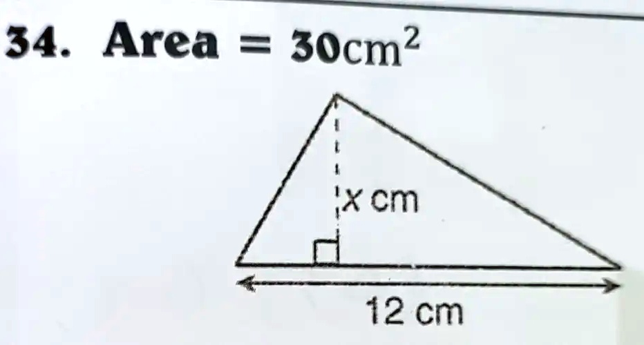 34. Area = 30cm^2