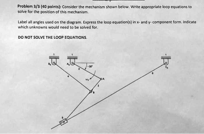 Problem 3/3 (40 points): Consider the mechanism shown below. Write ...