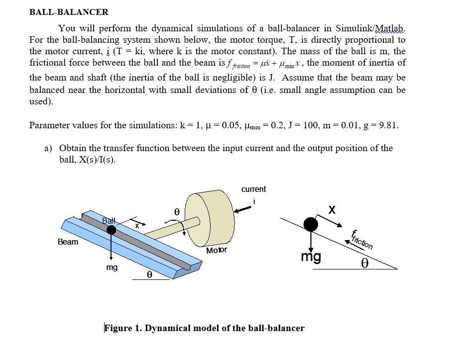 BALL-BALANCER You will perform the dynamical simulations of a ball ...