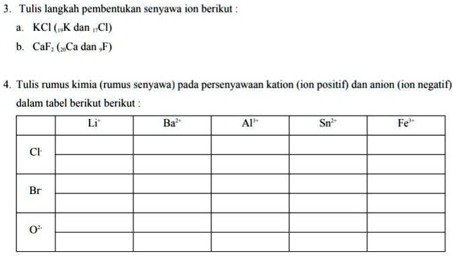 SOLVED: kimia please ada yang tau gak cara nya Tulis langkah ...