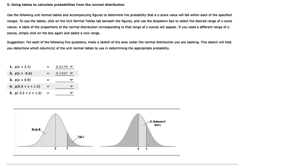 solved-using-tables-to-calculate-probabilities-from-the-normal